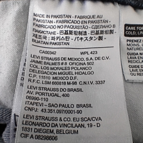 Levi's Classic Blue Denim with Brown Patch Curvy 529 Skinny Leg Sz 12M - Picture 12 of 14